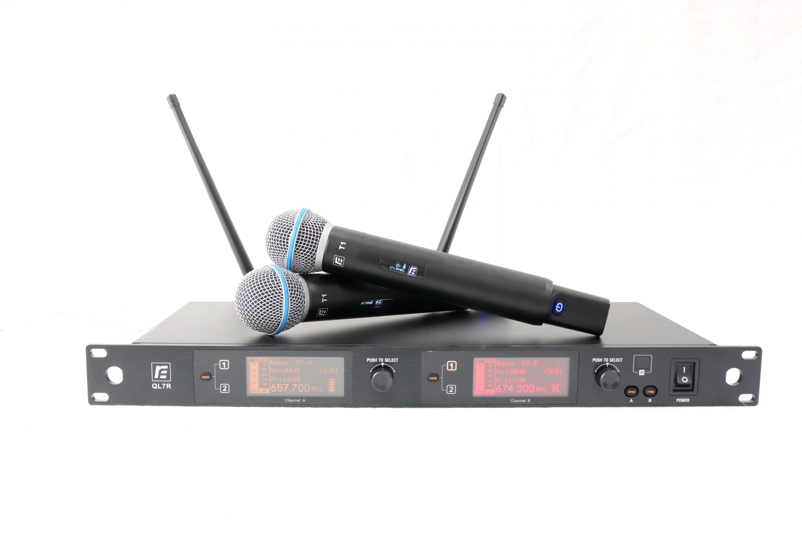 RFIntell QL7R/T1-B 720,500-754,000 МГц 2-канальная радиосистема с 2-мя ручными микрофонами в Воронеже
