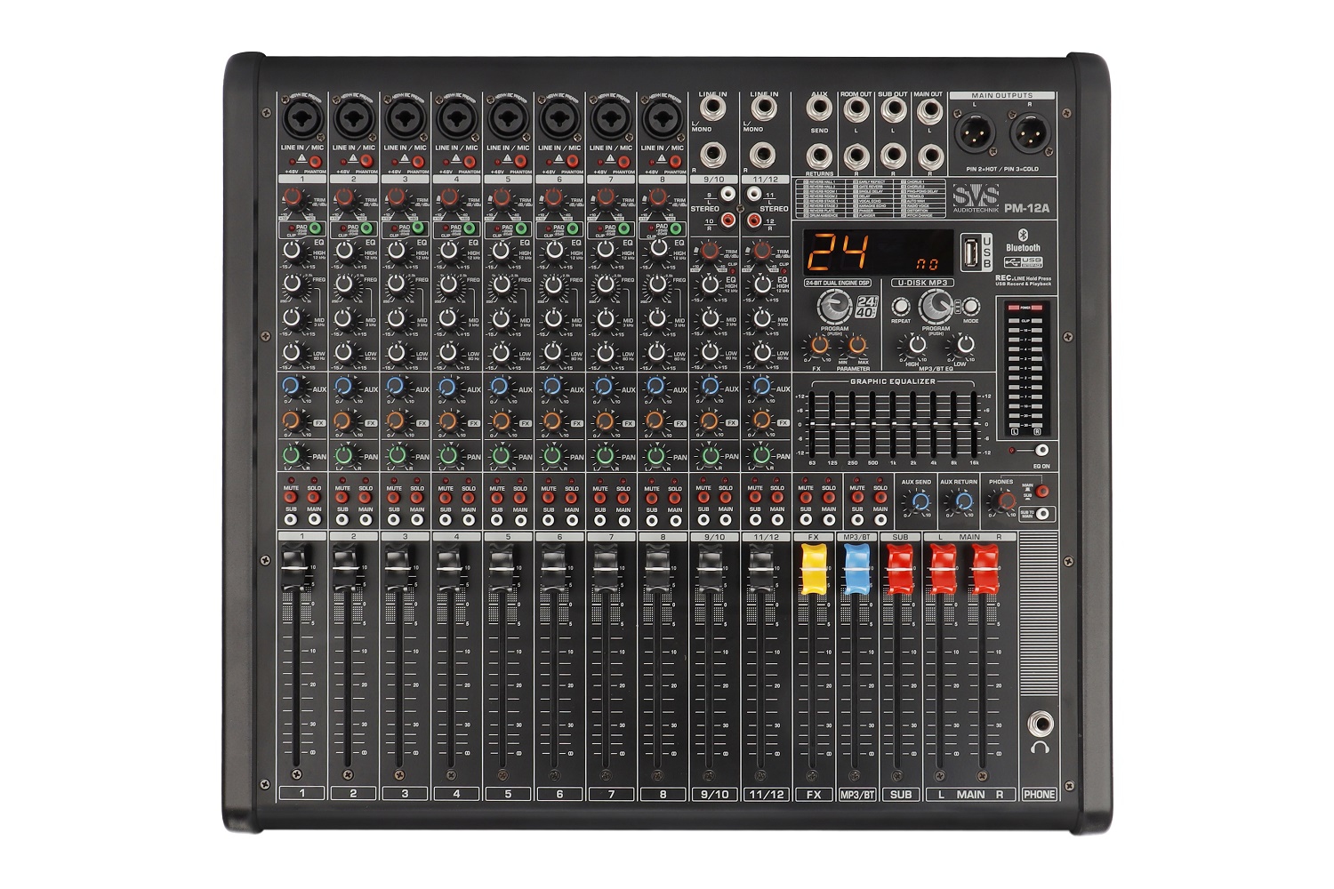 SVS Audiotechnik mixers PM-12A Активный аналоговый микшерный пульт, 12-канальный в Воронеже